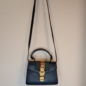 Gucci Sylvie (Mini, Navy Blue)